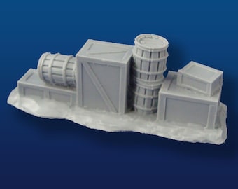 28mm Field Fortifications #2: Barrels & Crates, Straight