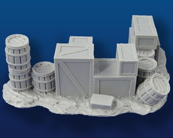 28mm Field Fortifications #2: Barrels & Crates, Corner