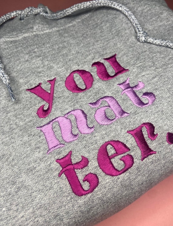 purple you matter hoodie