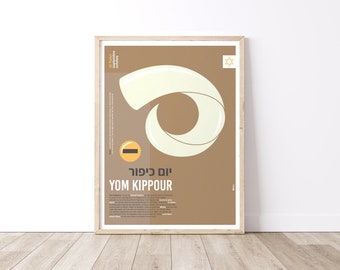 Jewish Holiday Poster #4, Yom Kippur Poster, Screen Print