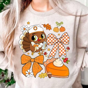 Thanksgiving Nurse Shirt, Thankful Nurse Shirt, Turkey Nurse Shirt, Fall Nurse Shirt, Happy Thanksgiving Gifts For Nurse Nursing Students