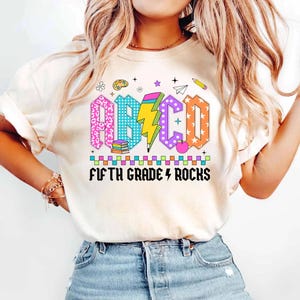 Preppy 5th Grade Back To School Shirt, ABCD Fifth Grade Rocks Shirt, 5th Grade Teacher Shirt, Hello Fifth Grade Shirt, Gift For Teacher