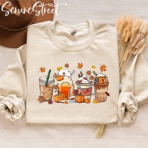 Thanksgiving Nurse Sweatshirt, Nurse Fall Sweater, Thankful Nurse Shirt, Nurse Coffee T-shirt, Thanksgiving Gifts For Nurse Nursing Students