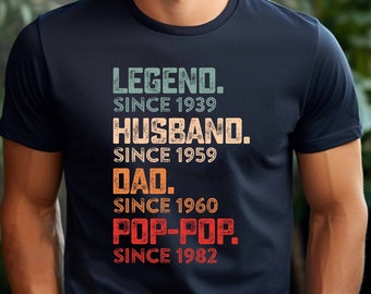 Custom PopPop Shirt, Legend Husband Daddy PopPop Shirt, PopPop Tshirt, Best PopPop Ever Shirt, New PopPop Shirt, Fathers Day Gift For PopPop