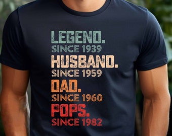 Custom Pops Shirt, Legend Husband Daddy Pops Shirt, Pops T-shirt, Best Pops Ever Shirt, New Pops Shirt, Pops Gift, Fathers Day Gift For Pops
