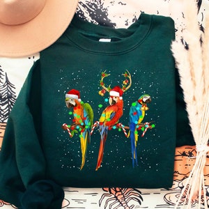 Parrot Christmas Sweatshirt, Parrot Lover Christmas Shirt, Parrot Lover Gifts, Funny Parrot Shirt, Christmas Pajama Shirt, Christmas Gifts