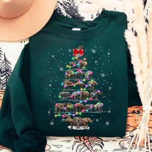 Elephant Christmas Tree Sweatshirt, Elephant Christmas T-shirt, Just Girl Who Loves Elephants, Elephant Lover Gift, Merry Christmas Shirt