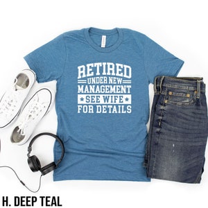 Grandpa Retired Shirt, Retired Under New Managament See Wife For Details Shirt, Retired 2024 Shirt, Funny Retirement Gifts For Grandpa Papa