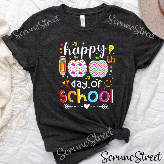 Happy 100th Day Of School Teacher Or Student Fun T-Shirt Happy 100th Day Of School Teacher Or Student Fun T-Shirt
