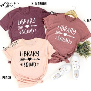 Library Squad Shirt, Library Crew Tee, Library Shirt, Librarian Shirt, Librarian Gift, Gifts For Librarian, Librarian Assistant Gifts