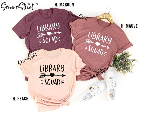 Library Squad Shirt Library Crew Tee Library Shirt Librarian Shirt Librarian Gift Gifts for Librarian Librarian Assistant Gifts Etsy