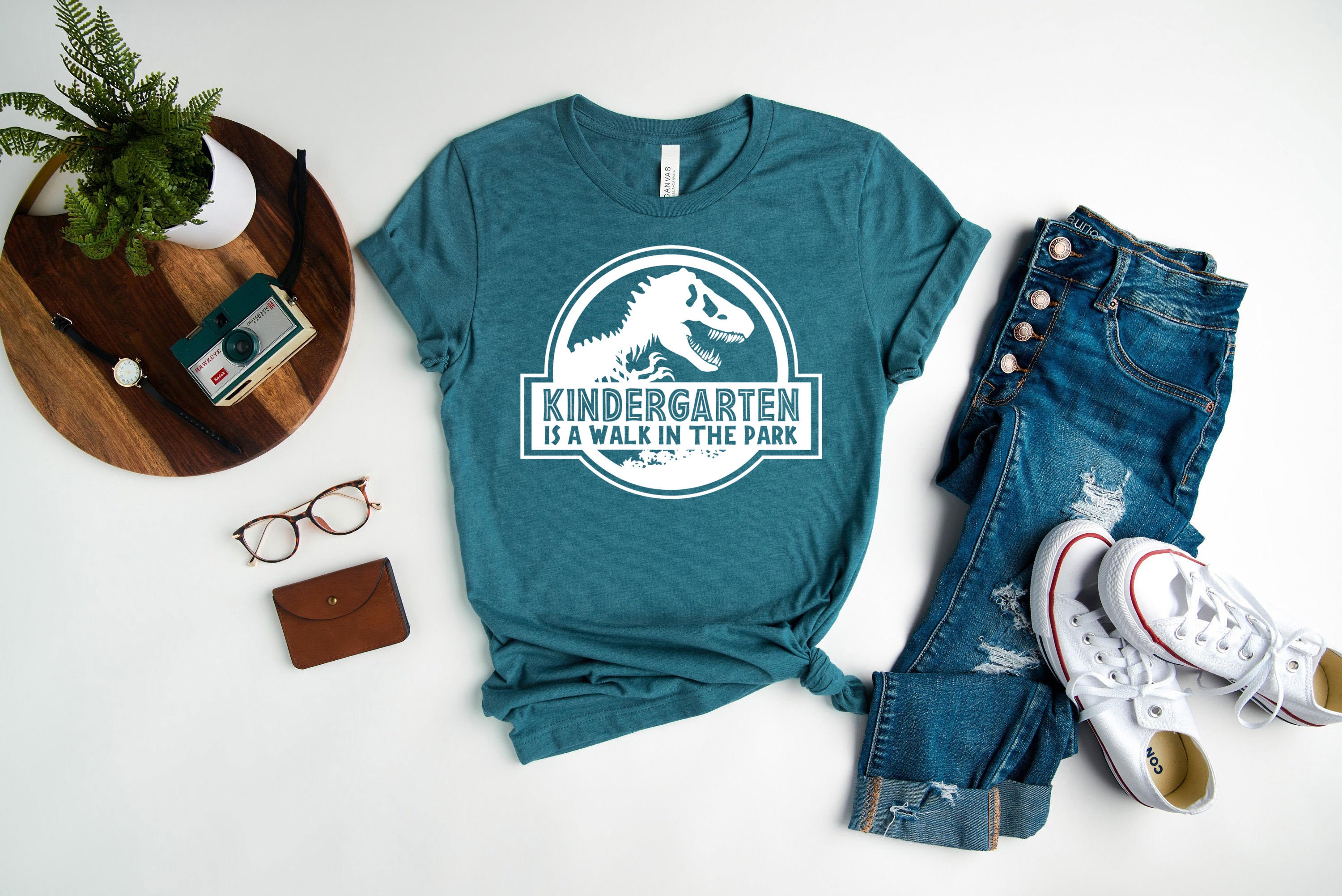 Kindergarten Is A Walk In The Park Shirt, Hello Kindergarten, Kindergarten Teacher Shirt, Kindergarten Squad Crew Tribe,Back To School Shirt