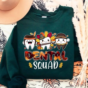 Danksagungs-Sweatshirt, zahnmedizinisch Danksagungs-T-Shirt, zahnmedizinischer Herbstpullover, Herbst-Hemd für Zahnarzthelferin Zahnhygieniker