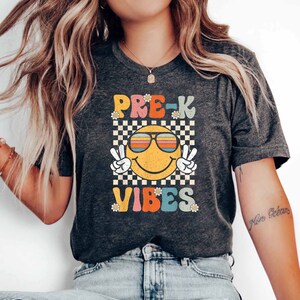 Retro Pre-K Vibes Shirt, Pre-K Teacher Shirt, Pre-K Shirt, Hello Pre-K Shirt, Pre-K Squad Crew, Back To School Shirt For Teacher & Students