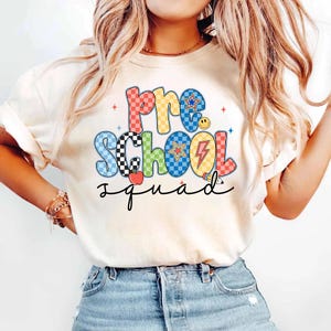 Checkered Preschool Back To School Shirt, Preschool Squad Shirt, Preschool Teacher Shirt, Preschool Dream Team Shirt, Hello Preschool Shirt