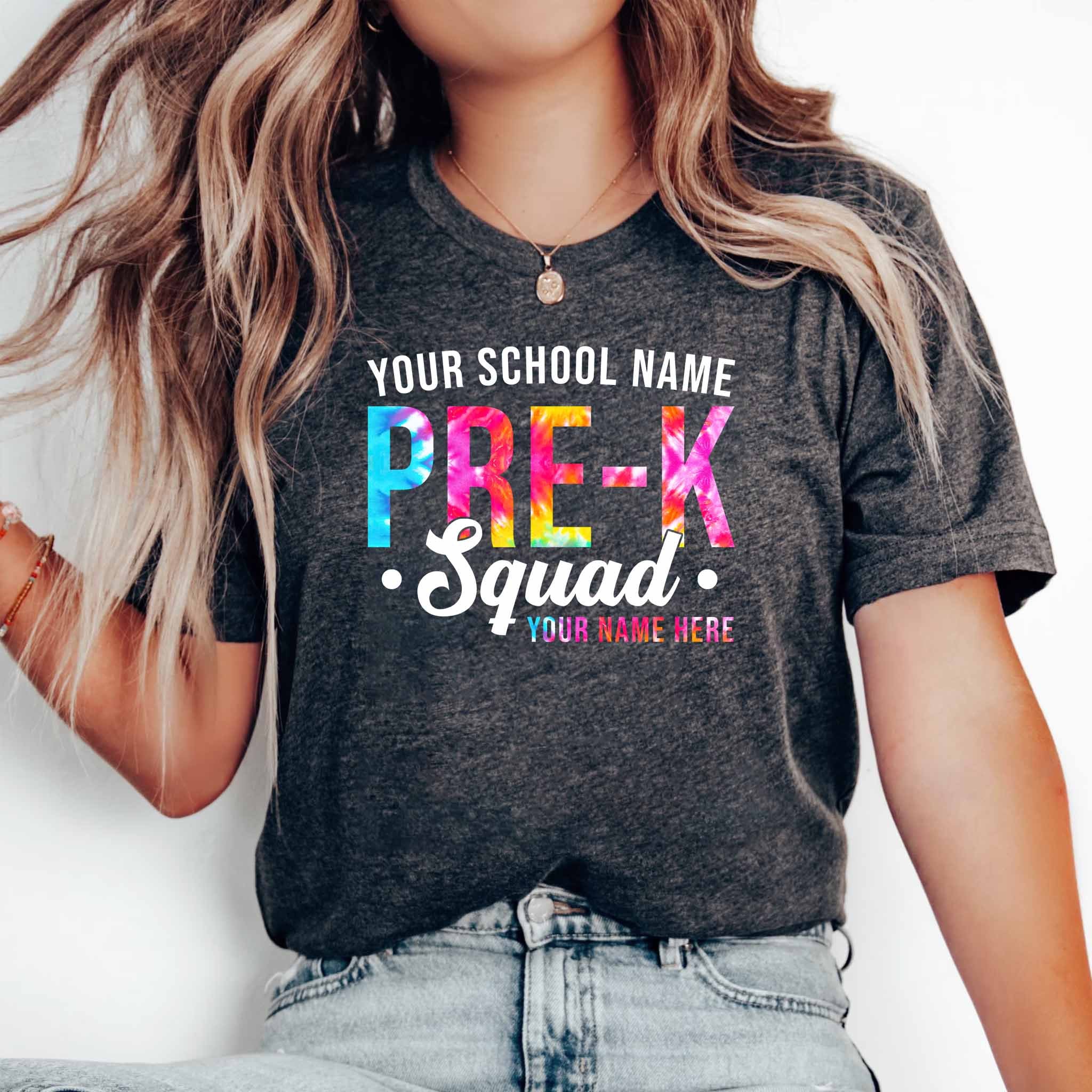 Personalisiertes Pre-k Lehrer-Shirt, Pre-k Squad-Shirt, Prek Lehrer-Shirt, Pre-k Shirt, Lehrer-Kader-Shirt, glücklicher letzter Schultag-Hemd