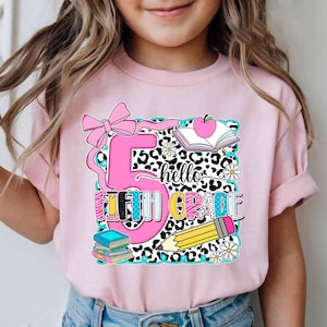 Hello Fifth Grade Shirt, 5th Grade Back To School Shirt For Kids, Coquette Girls First Day Of 5th Grade Shirt, 5th Grade Squad Crew Shirt