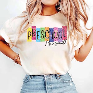 Personalized Preschool Back To School Shirt, Preschool Teacher Shirt, Hello Preschool Shirt, Preschool Squad Crew Shirt, Gift For Teacher