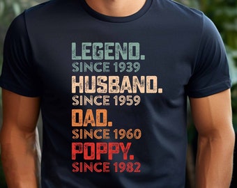 Custom Poppy Shirt, Legend Husband Daddy Poppy Shirt, Poppy T-shirt, Best Poppy Ever Shirt, New Poppy Shirt, Fathers Day Gift For Poppy