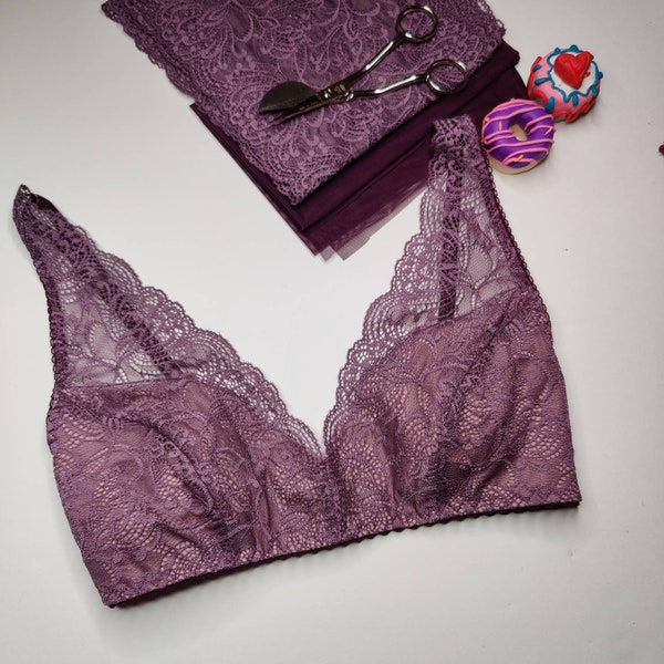 Nähset für Bralette Vanessa / Nähpaket in Krokus IDvx21