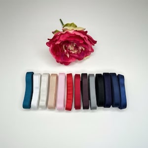 Bra Strap Elastic 15 mm for Bras & Bralettes, Satin Faced Strap Elastic, Lingerie Elastic by the Yard