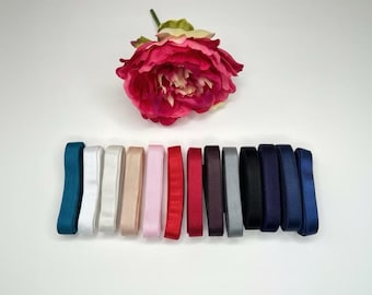Bra Strap Elastic 15 mm for Bras & Bralettes, Satin Faced Strap Elastic, Lingerie Elastic by the Yard
