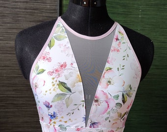 Holterbra Zoe pattern, perfect as a sports bra or swim bikini. Size 70-90, cup A-C. E-book and sewing instructions in PDF. German. IDsmx3