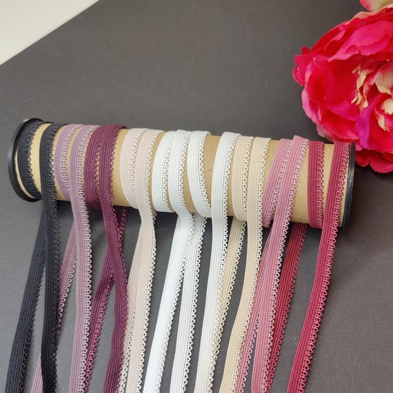 Zierlitze Picot Elastic 9 mm – Wäschegummi / Panty Elastic – für Dessous & Unterwäsche zum Selbernähen – Meterware – Farbauswahl