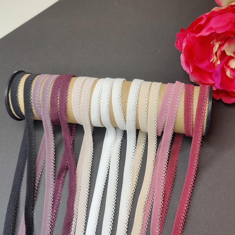 9 mm Picot Elastic Trim for Lingerie, Panties, Bras and Underwear Sewing