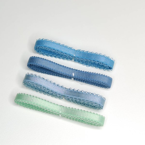 Sangle de soutien-gorge 10 mm vert, bleu poudre, vert jade, gris bleu IDtrx20