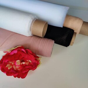 Transparante cupvoering / bh-voering | Niet-rekbaar marquisette mesh voor het maken van bh's | Voeringstof voor lingerie