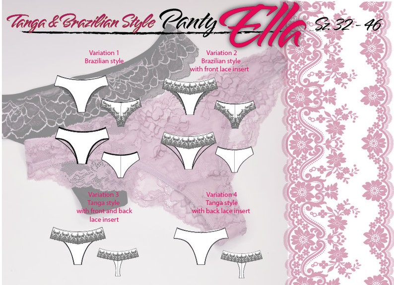 ENGLISH Ella Panty Brazilian and Tanga Style Pattern in PDF image 5