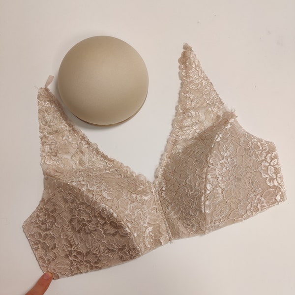 Elastische Spitze silver peony, rose ivory. Gallon stretch lace Preis per 1/2 Meter IDsx4