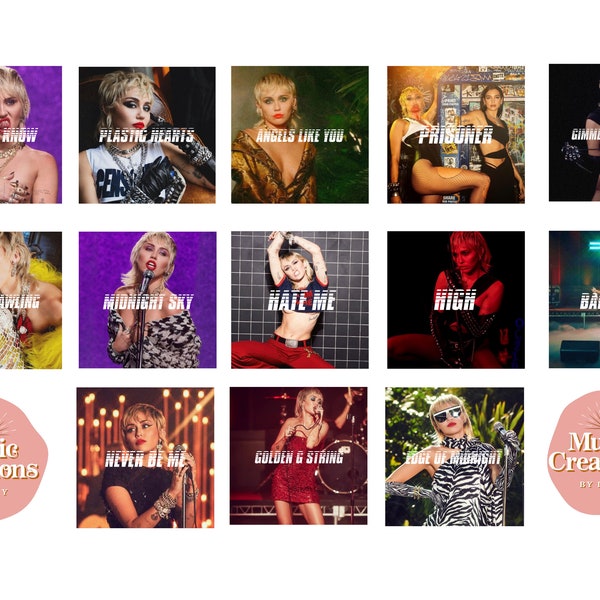 Plastic Hearts by Miley Cyrus album prints