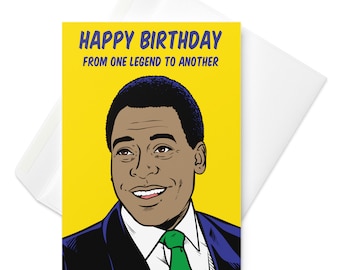 Pelé Birthday Card: Soccer Legend Greeting Card