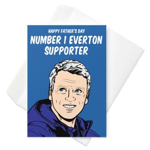 Cartão de Dia dos Pais do técnico do clube de futebol Everton, David Moyes