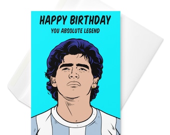 Tarjeta de cumpleaños de Diego Maradona: leyenda del fútbol