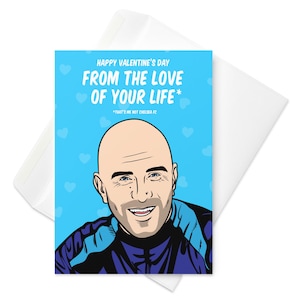 Cartão de felicitações do Dia dos Namorados do treinador do Chelsea Football Club, Enzo Maresca