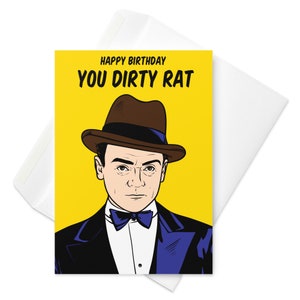 Carte de voeux joyeux anniversaire James Cagney - Joyeux anniversaire, sale rat