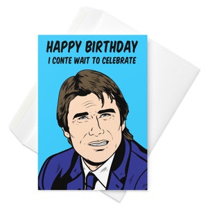 Antonio Conte, treinador de futebol do Napoli - cartão de feliz aniversário