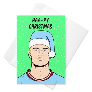 Erling Haaland Christmas Card, Manchester City, Norway