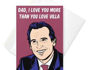 Unai Emery Father's Day Card: Aston Villa Fan Gift