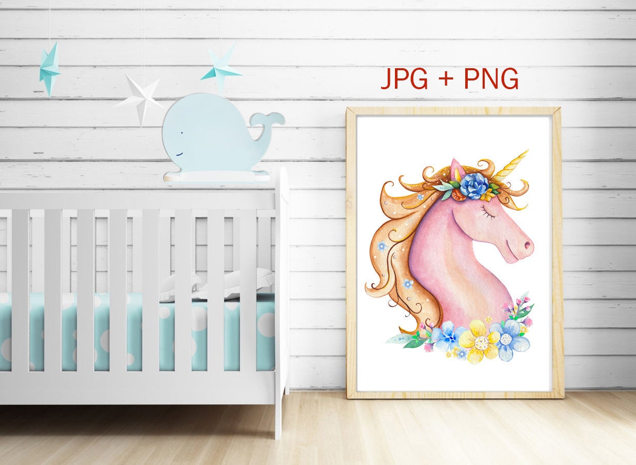 UNICORN Nursery Decor Poster poster print wall prints Etsy