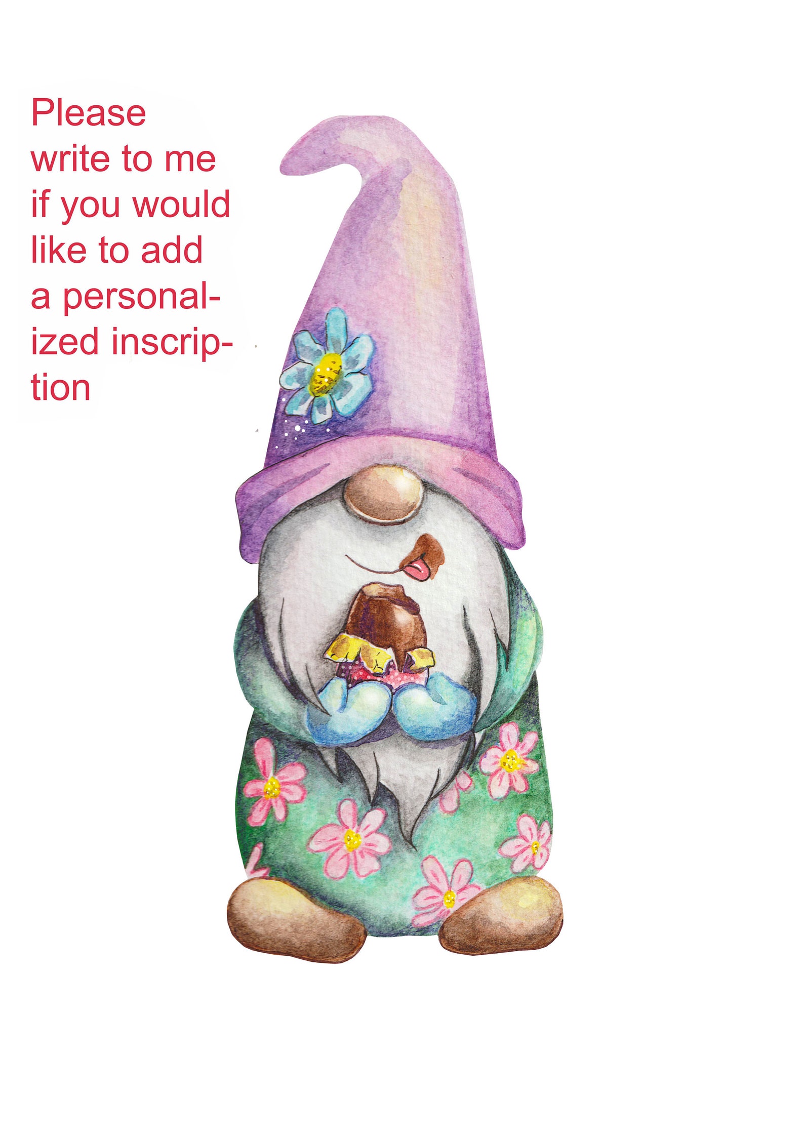 Gnome Prints Gnome Poster Printable Card Watercolor Card | Etsy