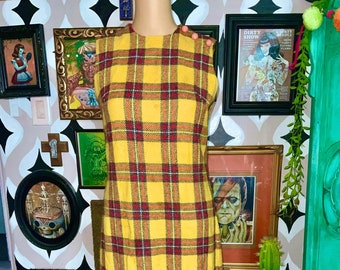 yellow plaid dresses