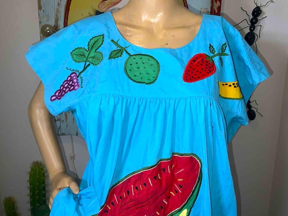 Vintage Mexican Novelty Tent Dress / Oaxaca Dress… - image 2