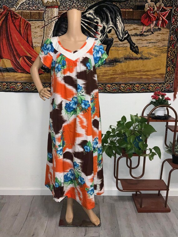 Vintage 60s/70s Hilo Hattie's Hawaiin Maxi Dress