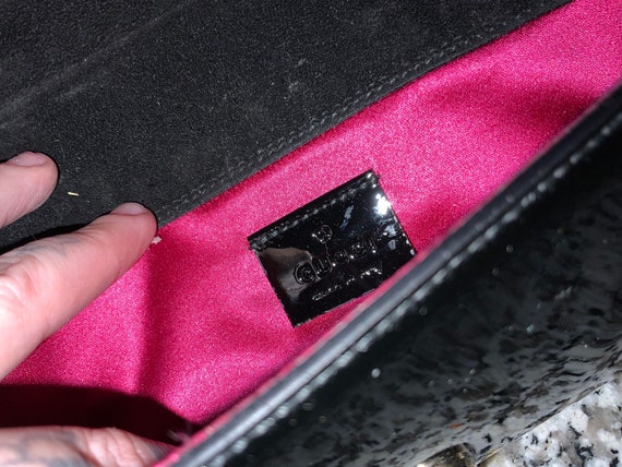 Gucci Black Patent Leather Romy Clutch - image 5