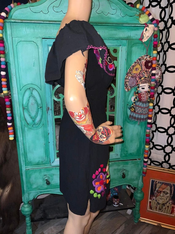 Women's Mexican Fiesta Cinco De Mayo Floral Art Printed Dress
