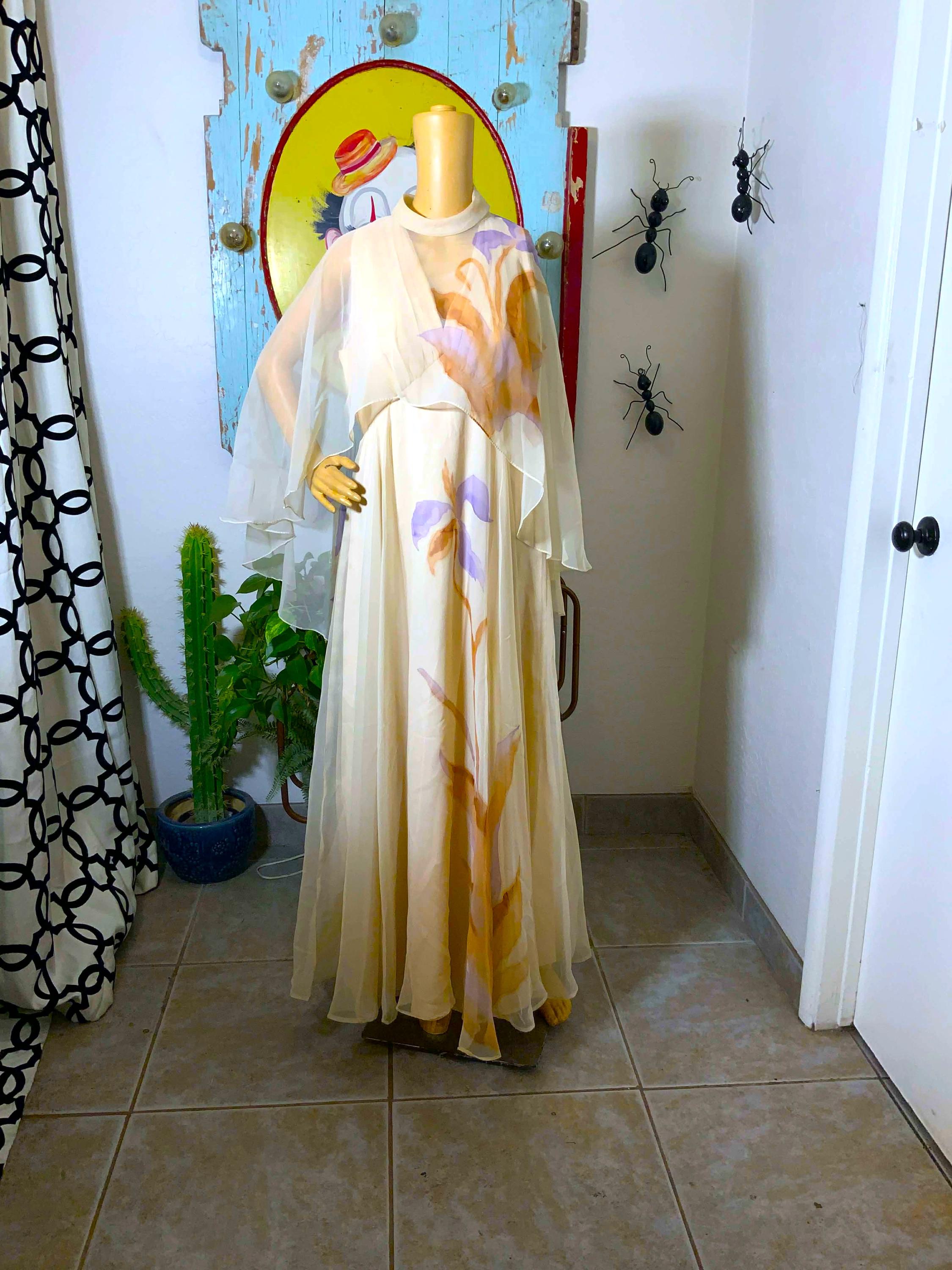 Watercolor Chiffon Dress - Etsy